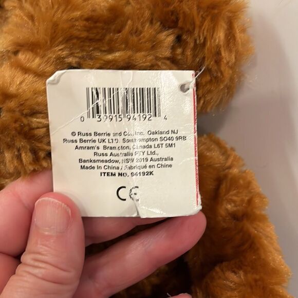 RUSS Berrie And Co, Make Someone Happy Brown Teddy Bear Tag 9" Stuffed Plush - Picture 5 of 11